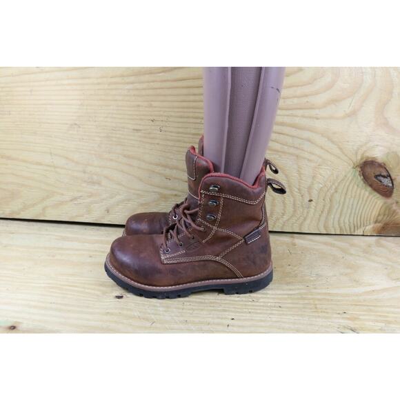 Keen Utility Boots Women 6M Brown Seattle Waterproof Steel Toe Work Gorpcore - Picture 1 of 7